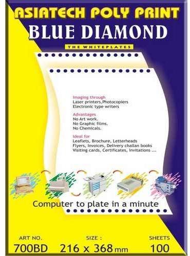 Blue Diamond Mini Offset Polyester Plate