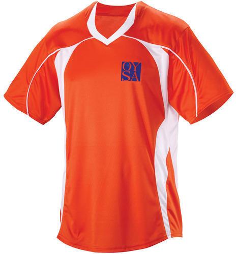 RV Oswal Soccer T Shirt, Feature : Modest dressing material, Fashionable design, Skin friendly fabric