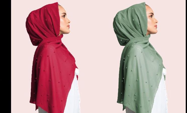 Cotton Plain Islamic Hijab, Size : 180x90cm