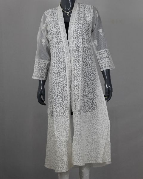 Cotton Chikankari Shrug, Style : Casual