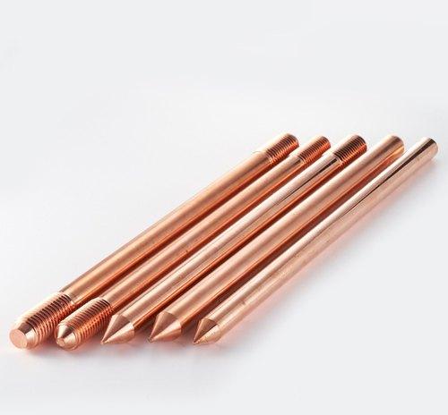 Non Polished Solid copper earth rods, Length : 1-1000mm, 1000-2000mm, 2000-3000mm, 3000-4000mm, 4000-5000mm