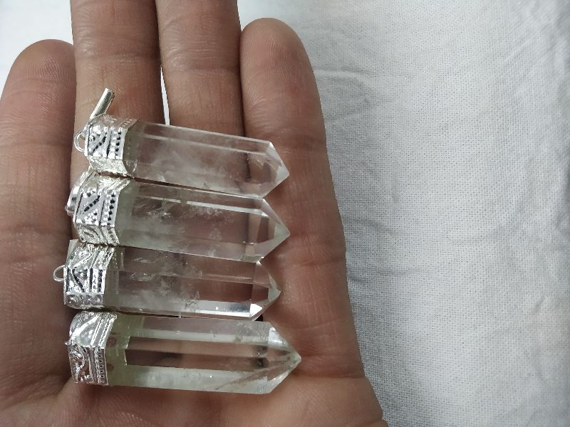Clear quartz pencil pendant, for Healing crystals