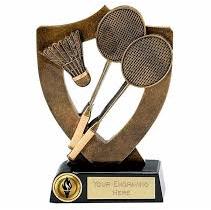 Plain Badminton Trophy, Color : Golden, Black