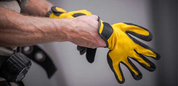 Rubber Safety Gloves, for Industrial, Size : Standard