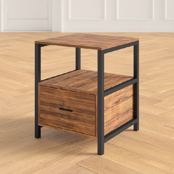 Square Block End Table with Storage, for Home, Hotel, Parlour, Feature : Durable, Good Quality