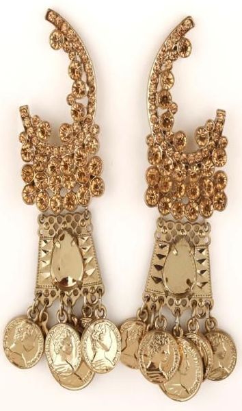 Polished Brass Designer Earrings, Specialities : Shiny Look