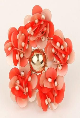 Metal Flower Shaped Ring, Style : Modern