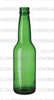 300ml Green Glass Bottle, Shape : Round