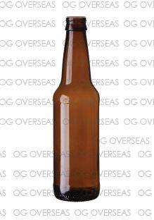 330ml Amber Glass Bottle, Shape : Round