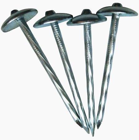 Polished Steel Roofing Nails, for Fittings, Color : Silver