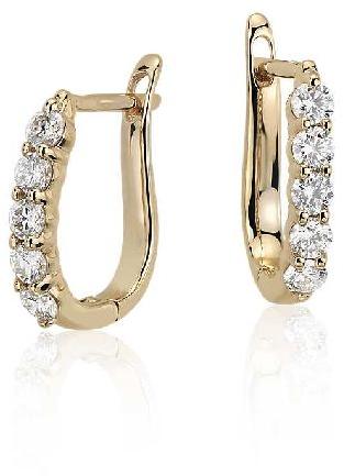 Polished Diamond Hoop Earrings, Occasion : Engagement, Party, Wedding