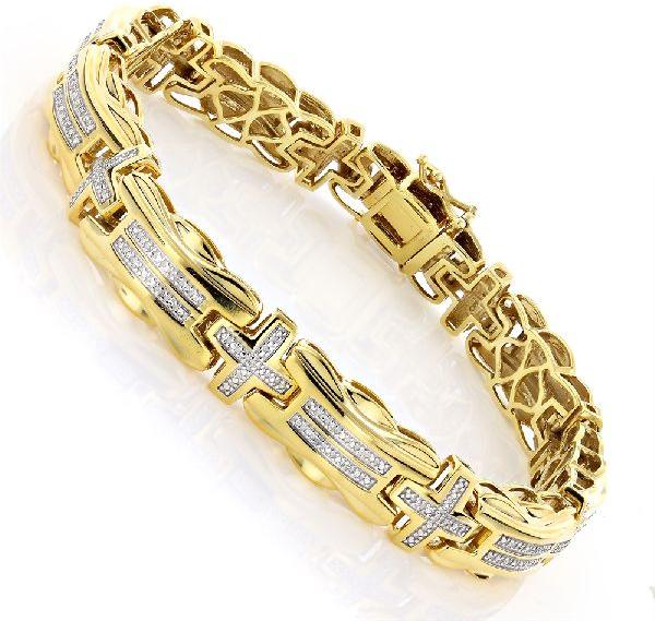 Polished Mens Diamond Bracelet, Feature : Finely Finished, Shiny Look