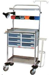 Silver Stainless Steel Crash Cart Trolley