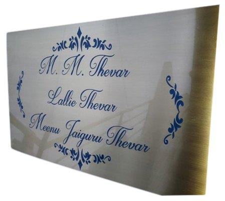 Rectangle Printed Stainless Steel Name Plate