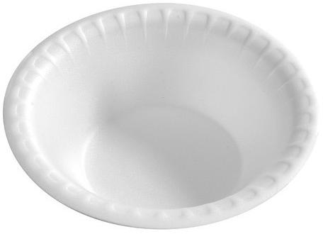 12 Inch Round Thermocol Bowls, Color : White