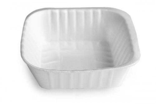 6 Inch Rectangle Thermocol Bowls, Color : White