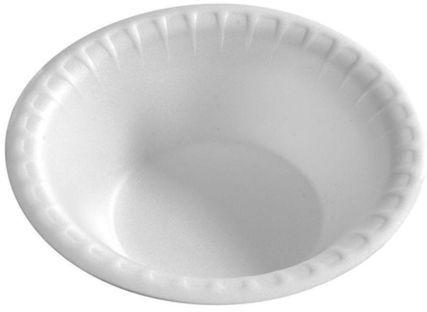 6 Inch Round Thermocol Bowls, Color : White