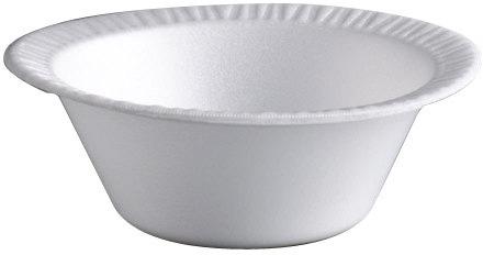 8 Inch Round Thermocol Bowls, Color : White