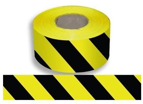 Striped PVC Hazard Warning Safety Tape, Width : 3 Inch