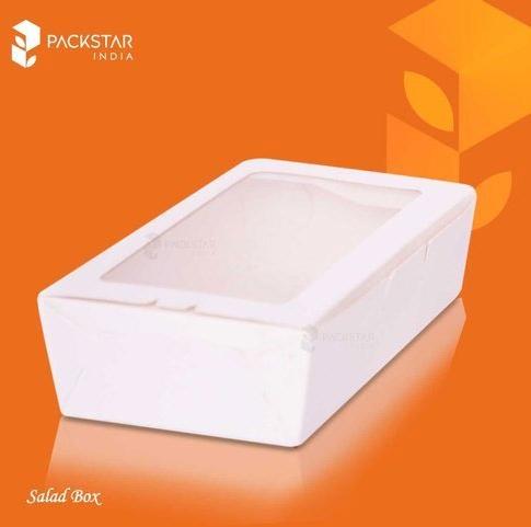 PackStar India Cardboard Salad Box, Color : White