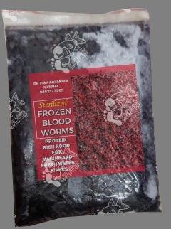 Frozen Blood Worms Fish Food, Packaging Size : 1 kg, Packaging