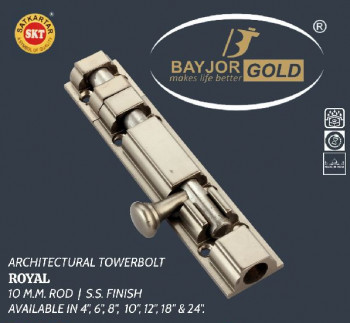 Polished Stainless Steel Aluminium Towerbolt Royal For Fittings