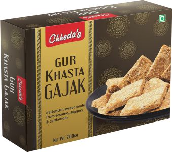 Chheda's Gur Khasta Gajak, for Human Consumption, Taste : Sweet