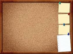 Cork Pin Board, Color : brown