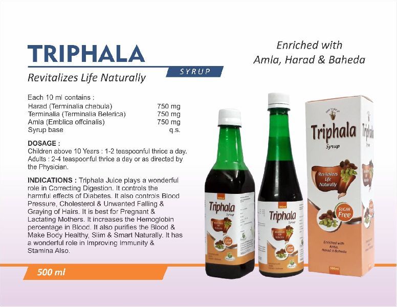 Triphala Syrup, Form Liquid at Rs 260 / Bottle in Indore Dee India Herbals