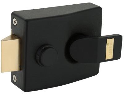 Brass Latches Rim Locks, Color : Black