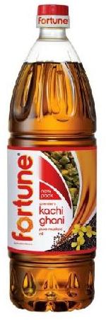 Fortune Kachi Ghani Mustard Oil, for Cooking, Packaging Type : Bottle