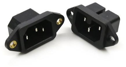 Nylon AC Power Inlet Socket, Color : Black