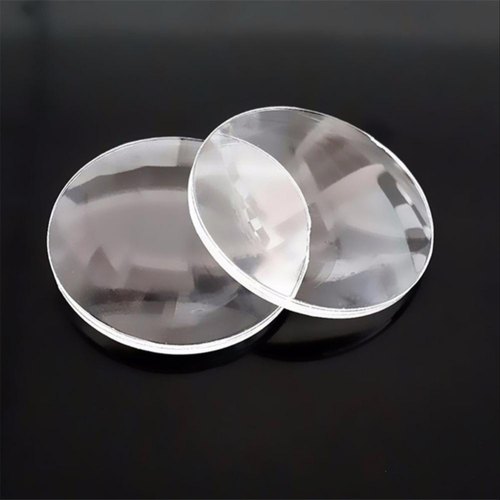 Round Glass Google Cardboard Biconvex Lens, for Laser Light