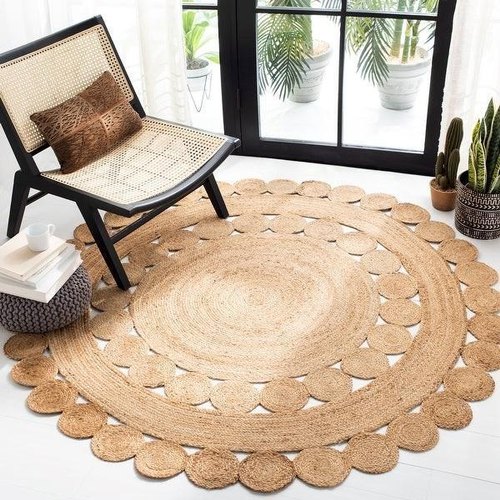 Round Jute Rugs, for Home, Hotel, Office, Style : Contemporary