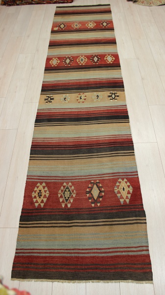 Embroidered Cotton Turkish Kilim Runners, Shape : Rectangle