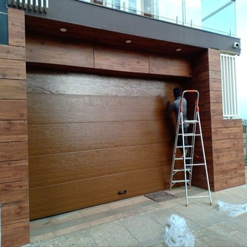 Finished Steel Overhead Garage Door, Color : White, Brown, Silver grey, Dark grey