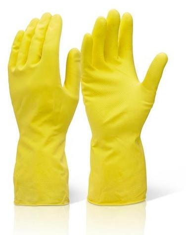 Plain Rubber Household Gloves, Technics : Machine Made