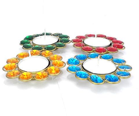 Paraffin Wax Diya Candle, Color : Multi Color