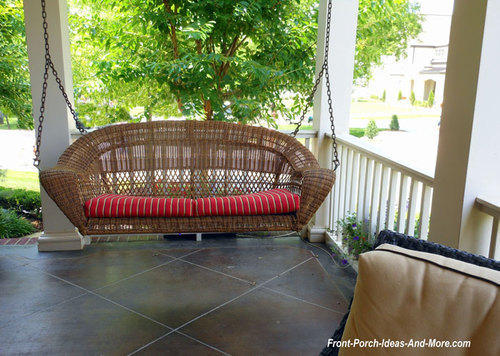 Wicker Porch Swing