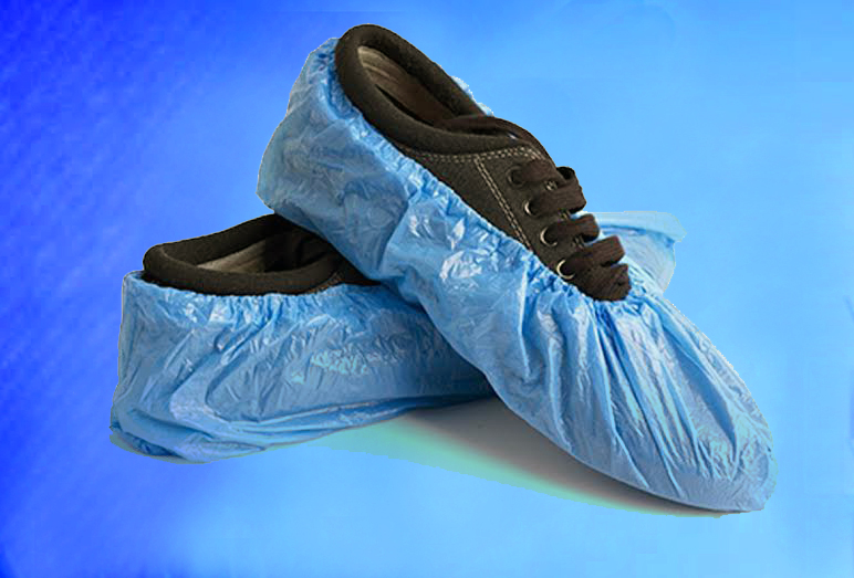 PE Disposable Shoe Cover, for Clinical, Hospital, Size : 6.5 Inch (H) X 16 Inch (L)