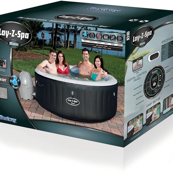 Lay-Z-Spa Miami Inflatable Hot Tub, for Bath Use, Feature : Compact Design, Corrosion Proof, Fine Finishing