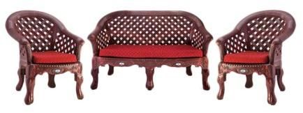 Beautiful Plastic Sofa Set, Color : Brown