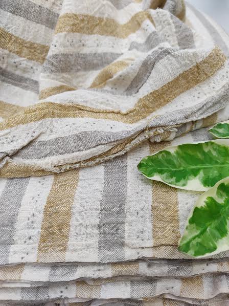 BFTBKC9 Stripe Handwoven Handspun Organic Kala Cotton Fabric