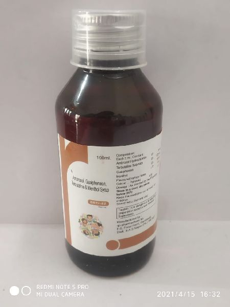 Ambroxol, Guaiphenesin, Terbutaline & Menthol Syrup 100ml