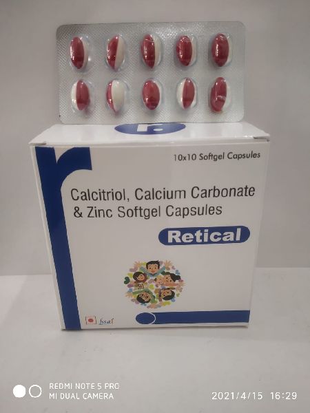 CALCITRIOL, CALCIUM CARBONATE & ZINC SOFTGEL CAPSULES