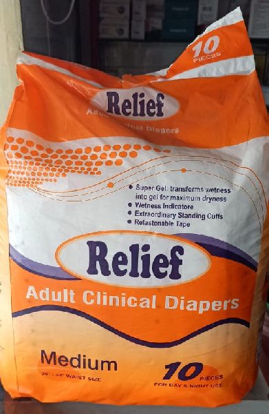 Medium Adult Clinical Diapers, Color : White