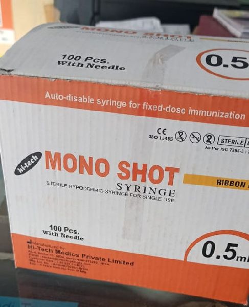 Hi Tech Mono Shot Syringe, for Hospital, Clinical, Feature : Sterile