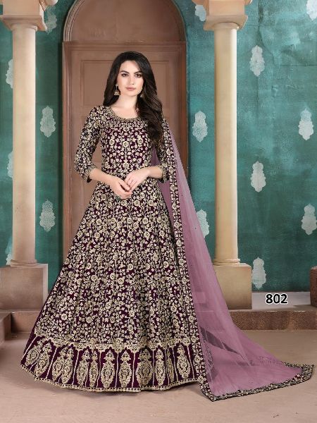 Glossy Fancy Bridal Gown Size  Semi Stitched at Rs 5000  Piece in Surat   Beleza Fab
