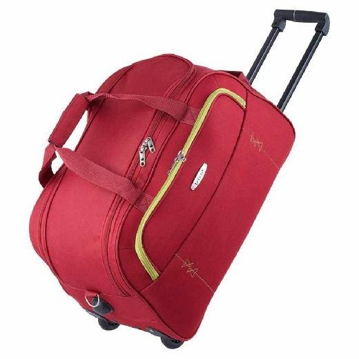 Rectangular Leather Trolley Bags, for Travelling, Pattern : Plain, Printed