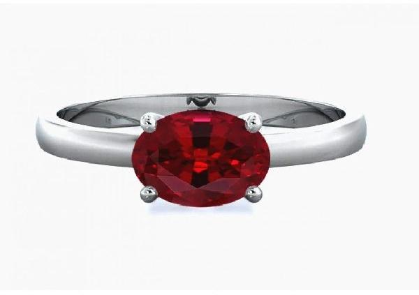 3.50ct 925 Silver Natural Certified Ruby Earth Mined Gemstone Ring